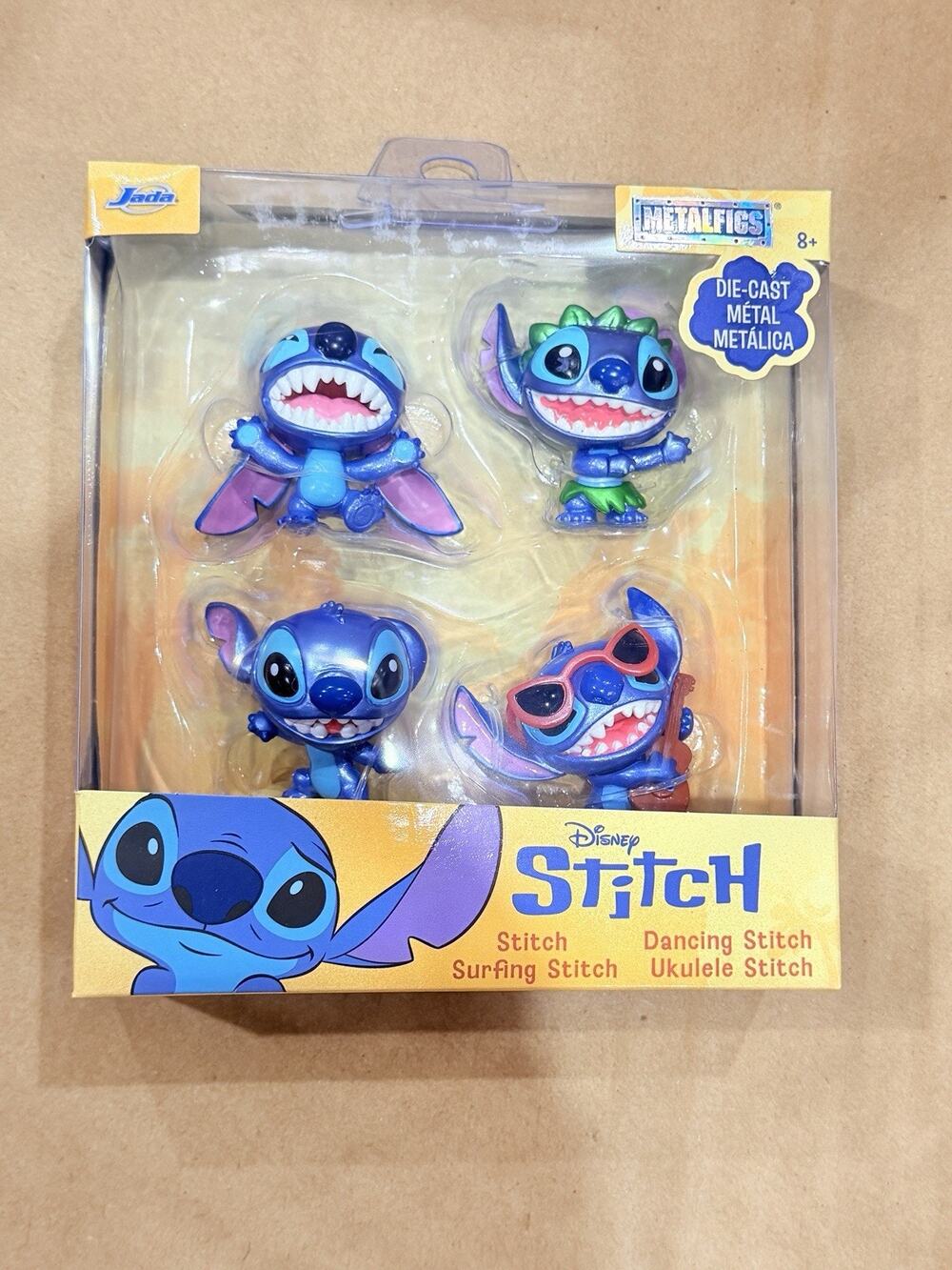 Disney Stitch 2.5” Diecast Metal Figure 4 Pack Jada Toys MetalFigs New Box